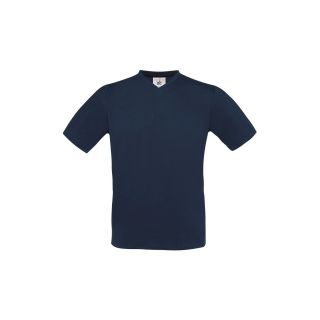 T-shirt exact bleu navy V neck