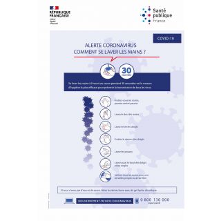 Affiche officielle 40 x 60 cm Comment se laver les mains