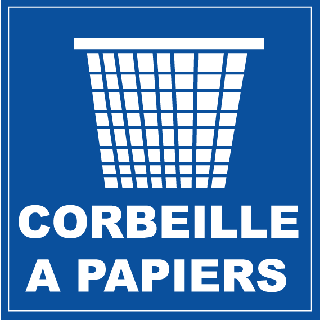 Panneau PVC corbeille à papiers
