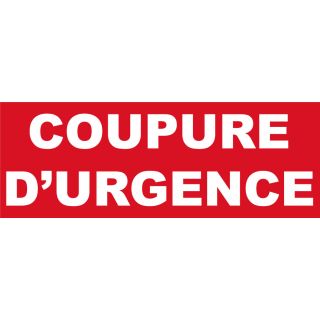 Panneau PVC coupure d'urgence