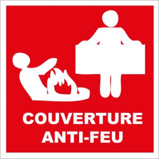 Autocollant d'incendie couverture anti-feu