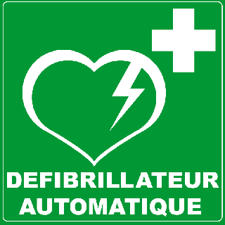 autocollant défibrillateur automatique