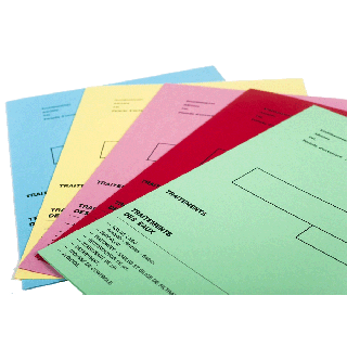 Coloris des dossiers de couleur personnalisés recto verso