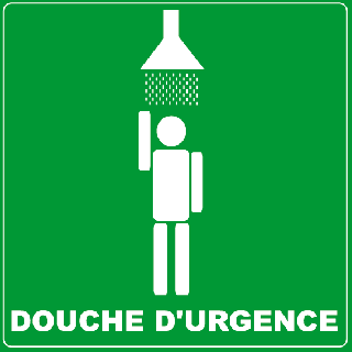 Panneau douche d'urgence PVC