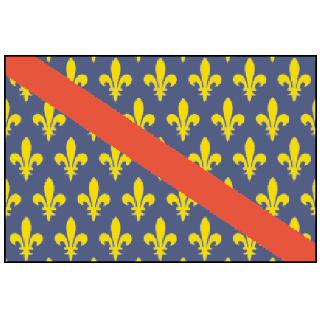 Drapeau Bourbonnais 150 x 225 cm à l'unité