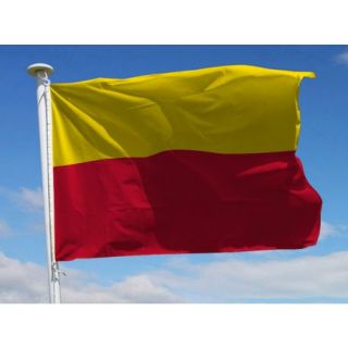 Drapeau de baignade rouge et jaune 125 x 150 cm