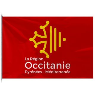 Drapeau région Occitanie 80 x 120 cm
