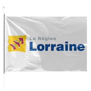 Véritable drapeau de la Région lorraine en tissu : Promociel