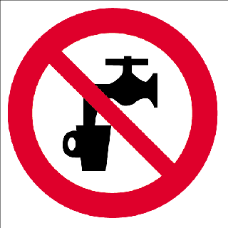 Panneau eau non potable alu
