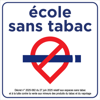 Panneau interdiction de fumer école PVC