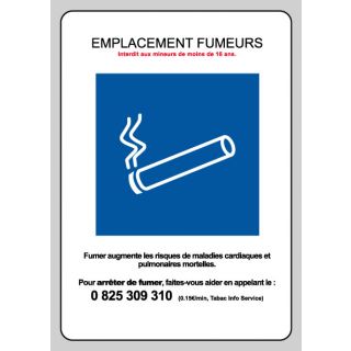 Autocollant Emplacement Fumeurs