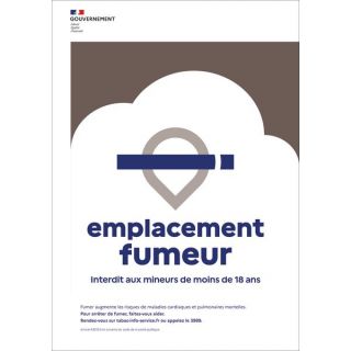 Autocollant espace sans tabac officiel