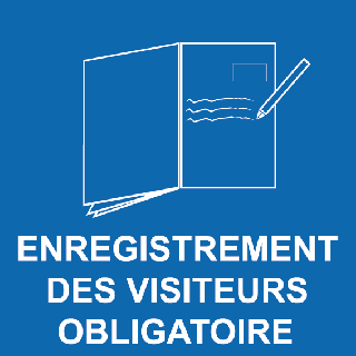 Panneau enregistrement des visiteurs obligatoire PVC