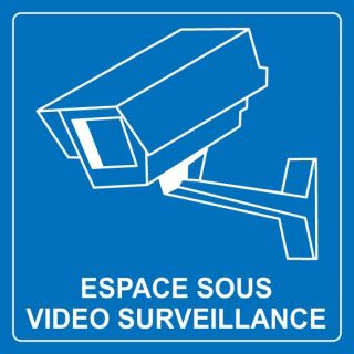 Autocollant espace sous vidéo surveillance 2