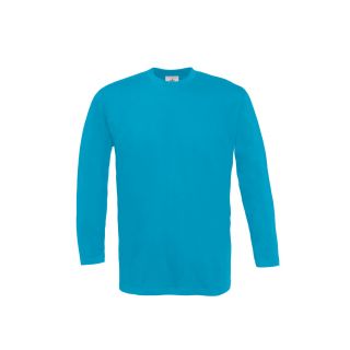 T-shirt exact 150 bleu atoll manches longues