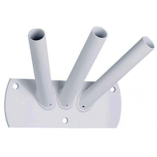 Fixation murale seule inclinée pour 3 mats de face