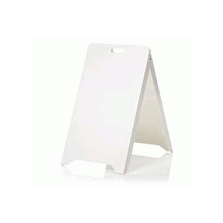 Chevalet PVC blanc FX50 de travers