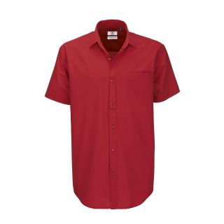 Chemise HERITAGE rouge manches courtes