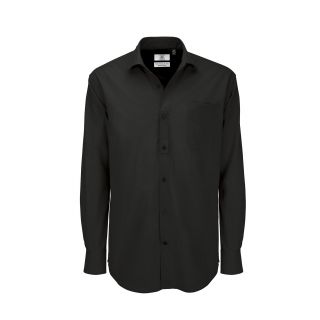 Chemise HERITAGE noire manches longues