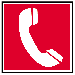 Autocollant incendie téléphone