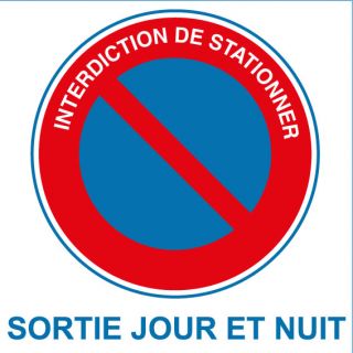 Panneau PVC interdiction de stationner emplacement réservé