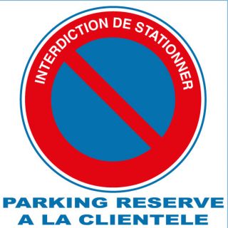 Panneau PVC interdiction de stationner emplacement réservé
