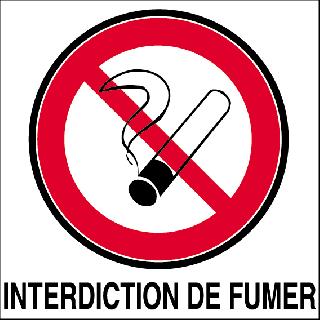 Panneau interdiction de fumer alu