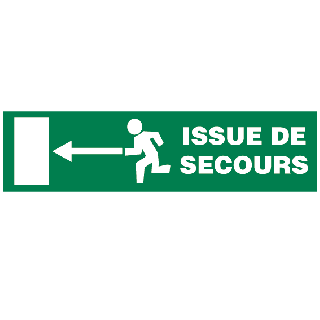 Panneau issue de secours 1 PVC