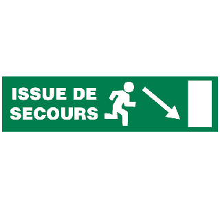 Panneau issue de secours 3 alu