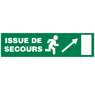Panneau issue de secours 4 alu