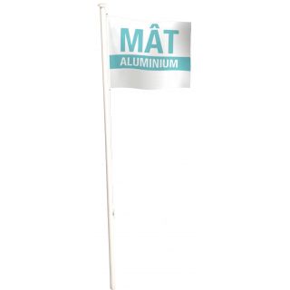 Mât aluminium 8 m porte drapeau