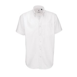 Chemise manches courtes Homme B&C Oxford blanche