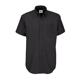 Chemise manches courtes Homme B&C Oxford noire