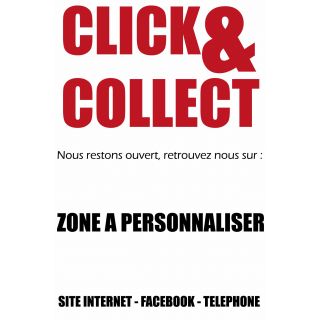 Panneau click & collect à personnaliser 40 x 60 cm PVC
