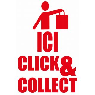 Affiche ici click & collect 40 x 60 cm