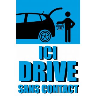 Panneau ici drive sans contact 40 x 60 cm PVC