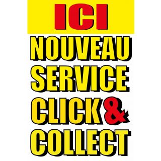 Autocollant ici nouveau service click & collect 40 x 60 cm