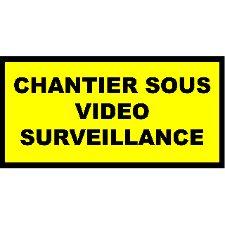 Le lot de 50 autocollants chantier sous vidéo-surveillance