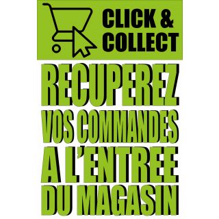 Panneau récupérez vos commandes à l'entrée du magasin 40 x 60 cm PVC