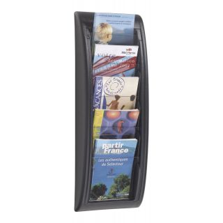 Porte brochures A5 mural PAP5A5N avec documents A5 en situation