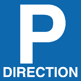 Autocollant parking direction 20 x 20 cm