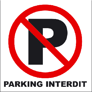 Panneau alu parking interdit