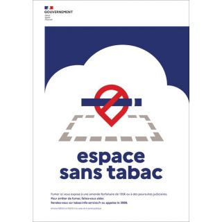 Panneau espace sans tabac officiel en PVC expansé de 3 mm d'épaisseur
