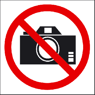 Panneau photos interdites PVC