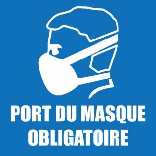 Panneau port du masque obligatoire PVC - panneaux d'obligation : Promociel