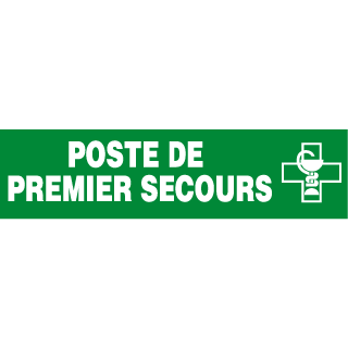 Panneau poste de premier secours PVC