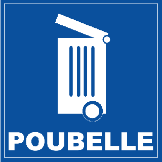 Panneau PVC poubelle