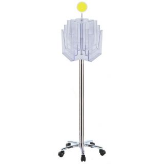 Présentoir A4 sur pied PRMK289B avec enseigne jaune