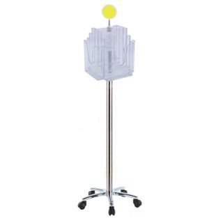 Présentoir A5 sur pied PRMK296B avec enseigne jaune