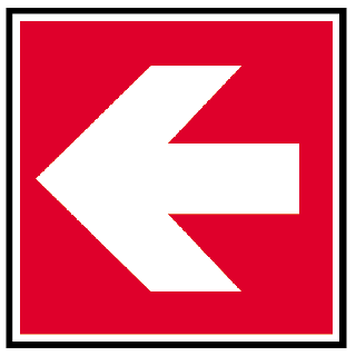 Panneau d'incendie flèche PVC